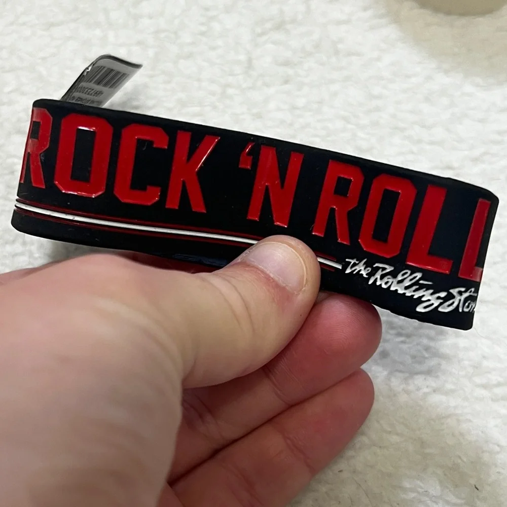 Bundle of 4 Rubber Rock Band Bracelets NWT
